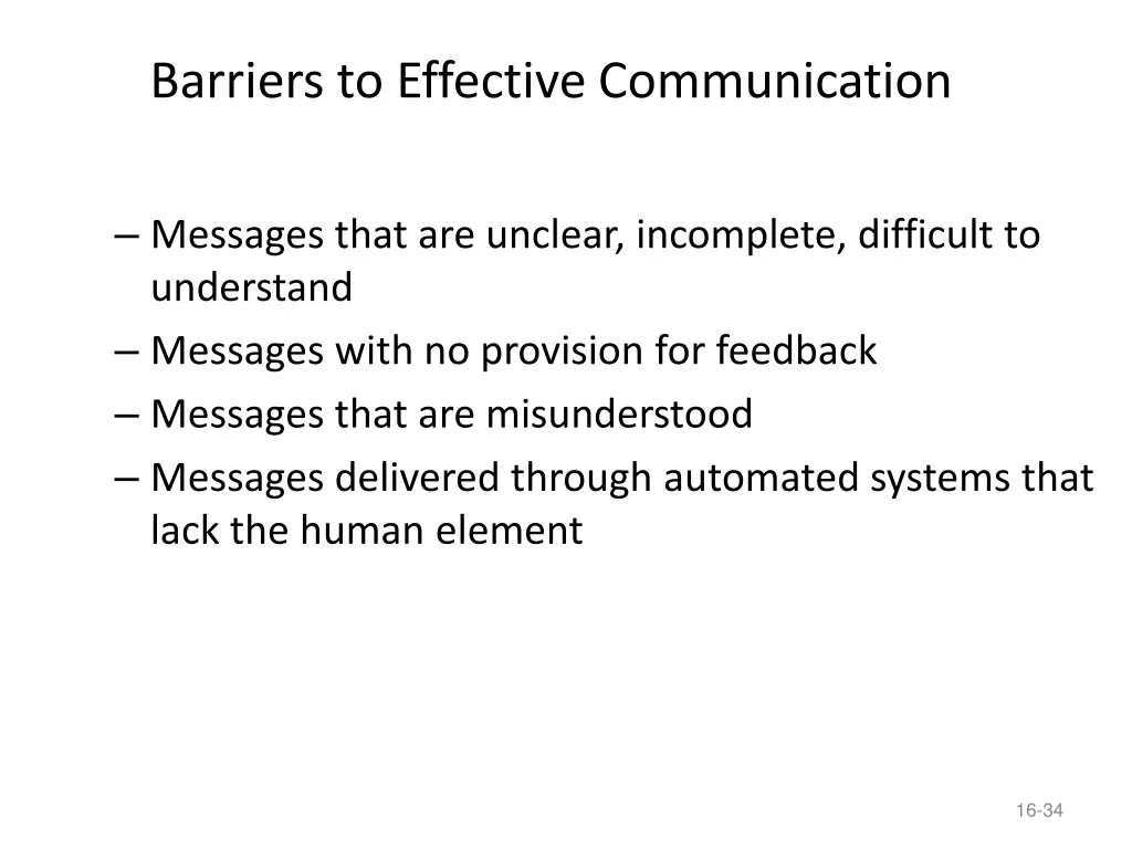 barriers to effective communication