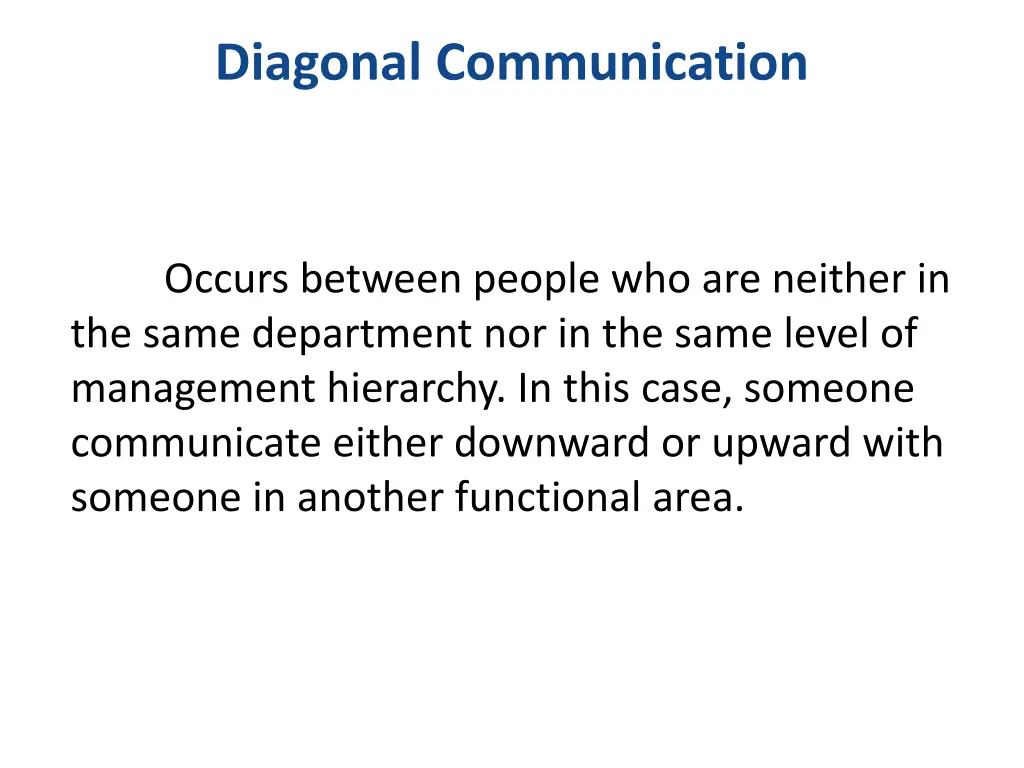 diagonal communication