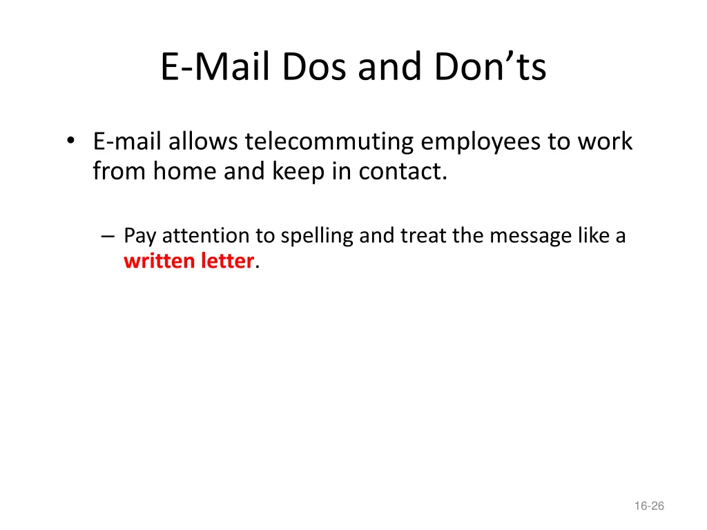 e mail dos and don ts
