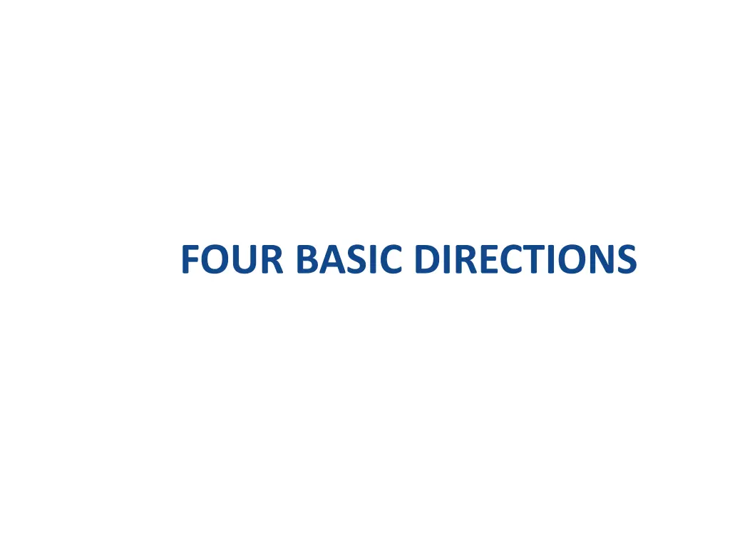 four basic directions