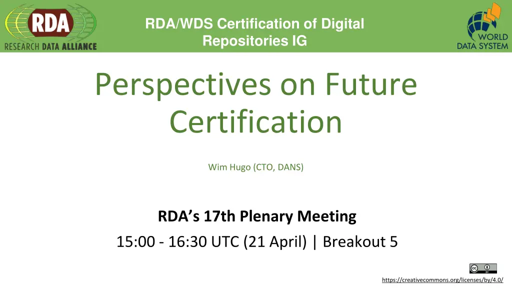 rda wds certification of digital repositories ig
