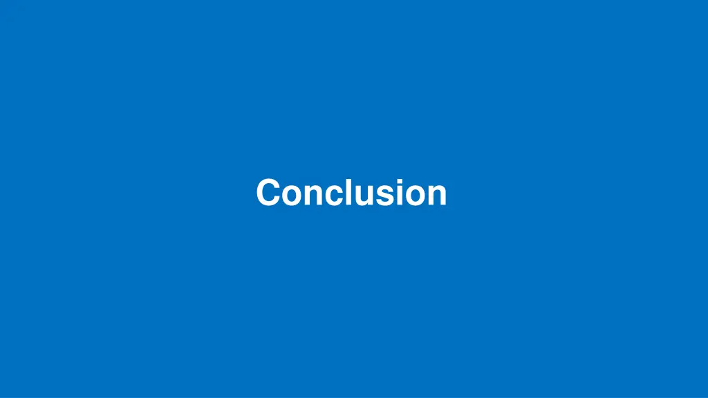 conclusion