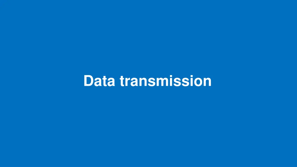 data transmission