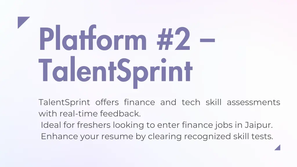 platform 2 talentsprint
