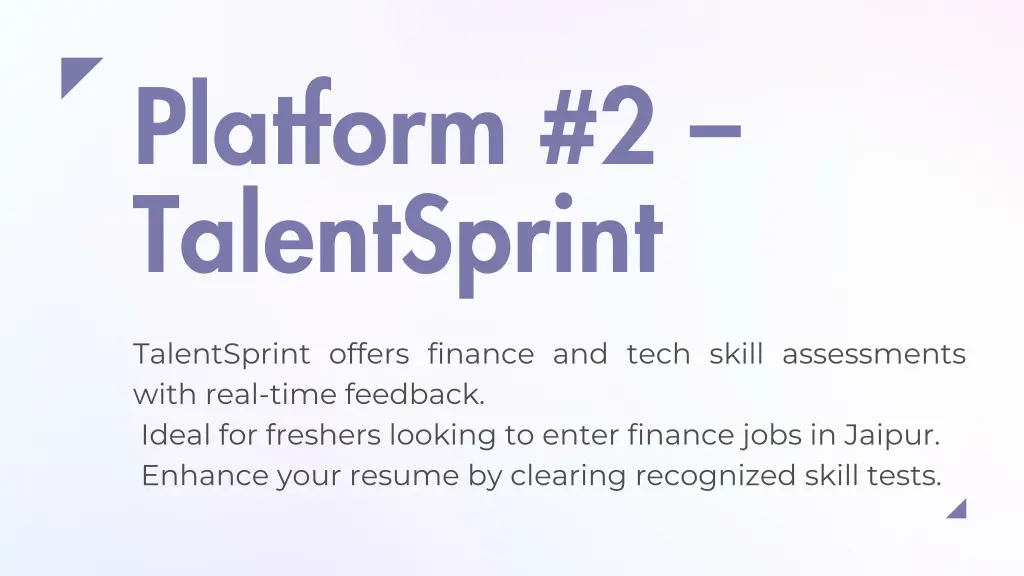 platform 2 talentsprint