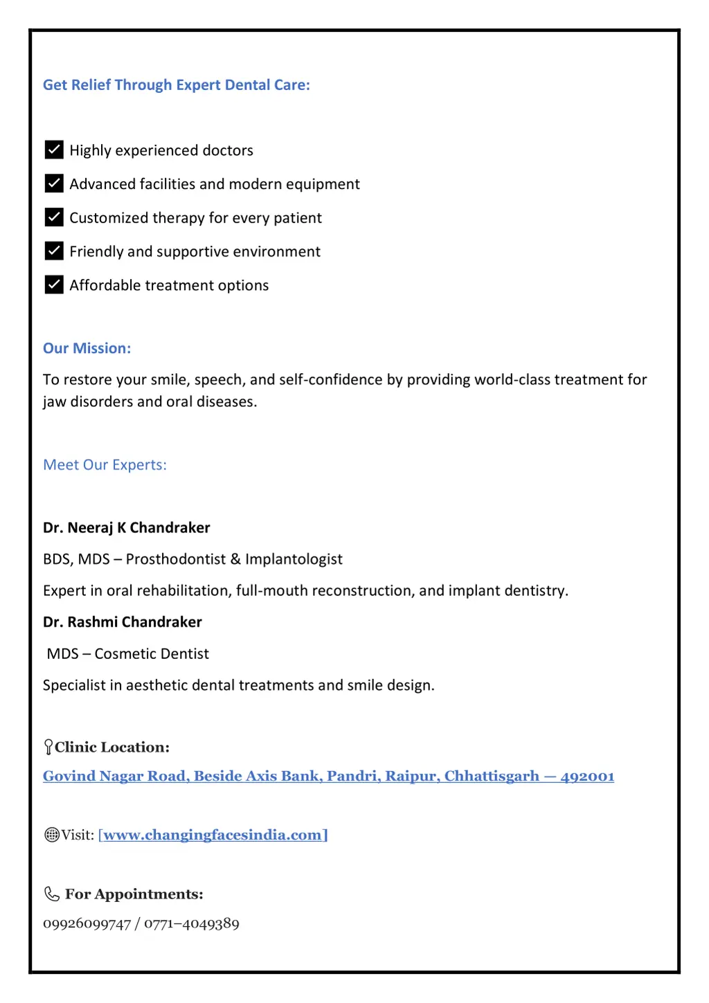 get relief through expert dental care