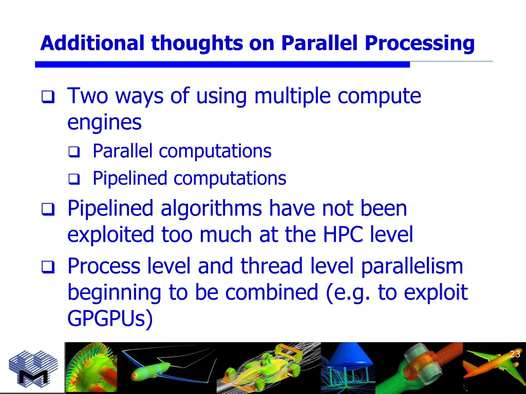 additional thoughts on parallel processing