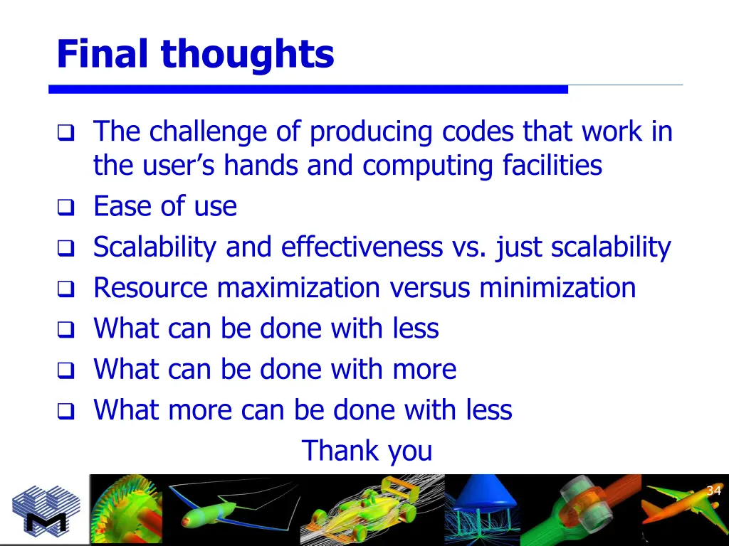 final thoughts