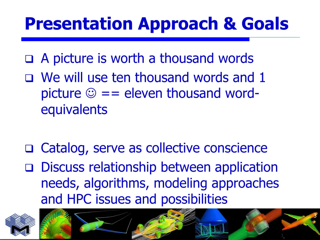 presentation approach goals