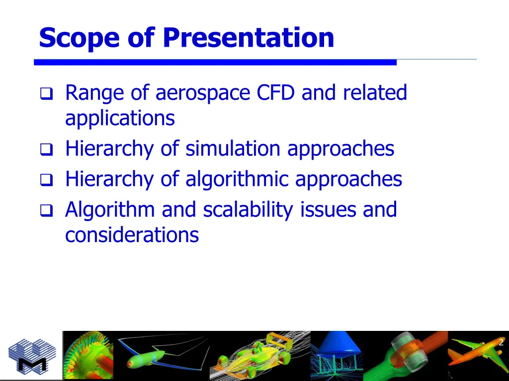 scope of presentation