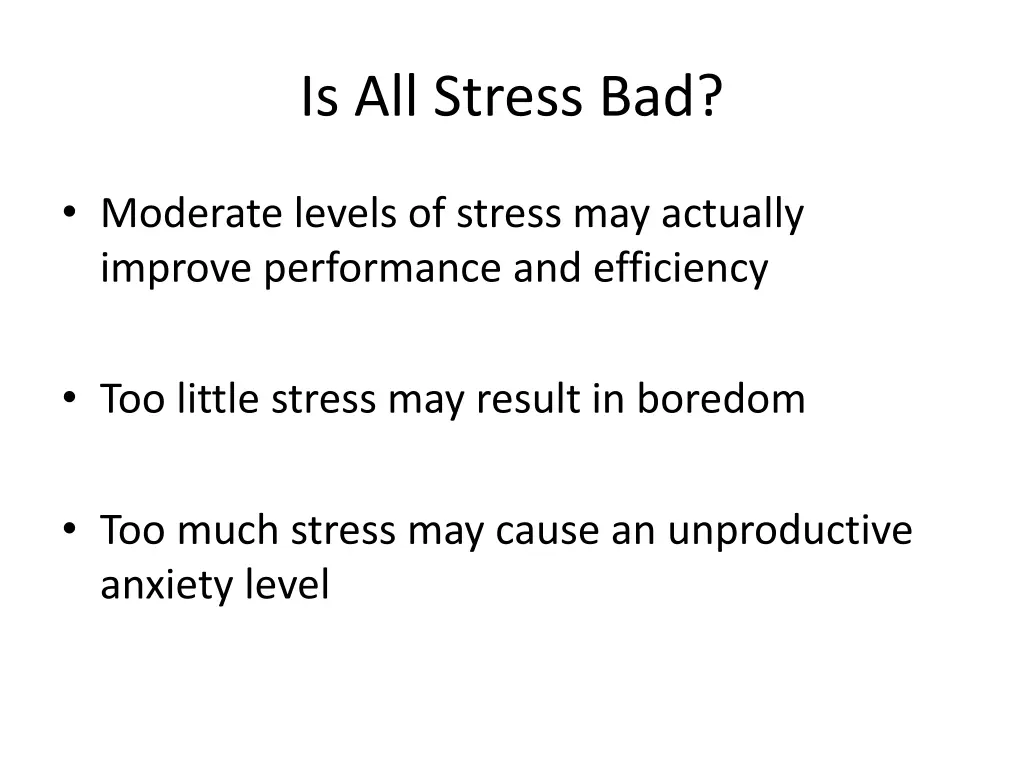 is all stress bad