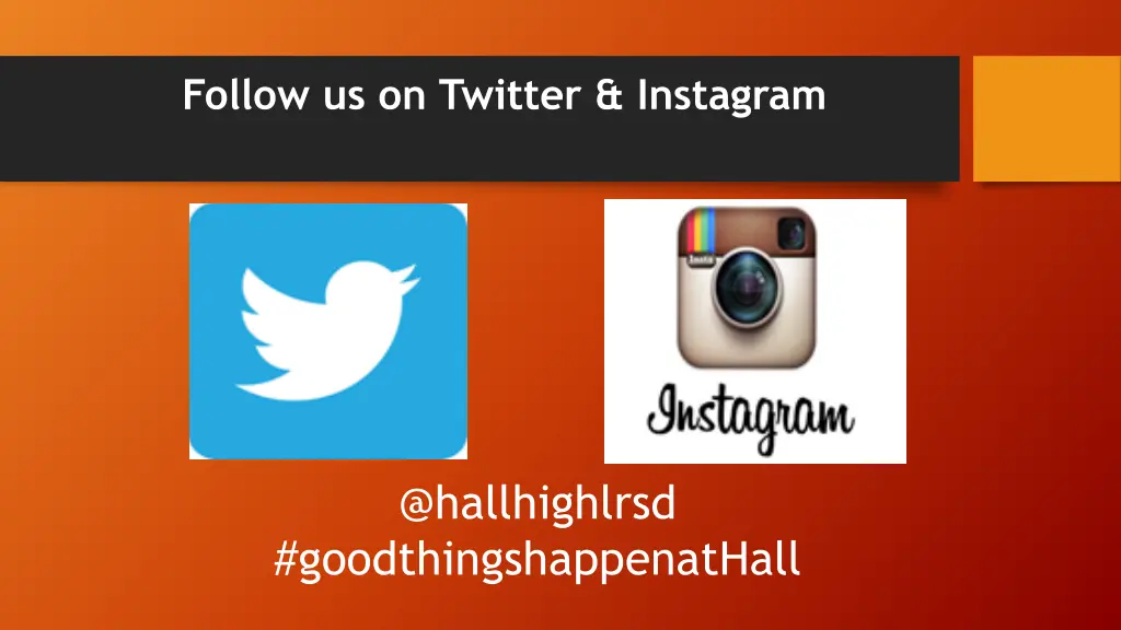 follow us on twitter instagram