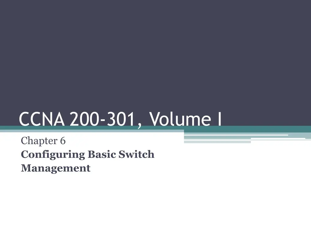 ccna 200 301 volume i chapter 6 configuring basic