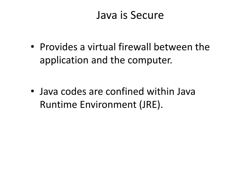 java is secure