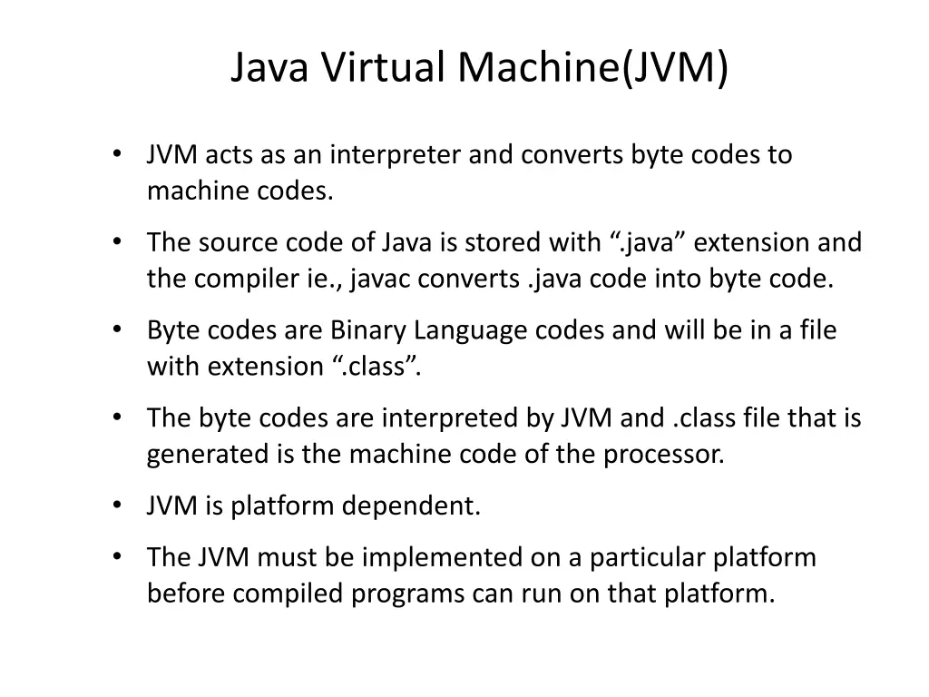 java virtual machine jvm