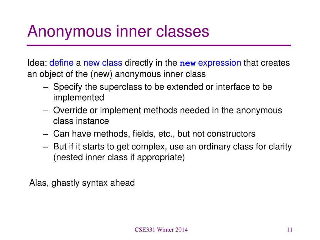 anonymous inner classes