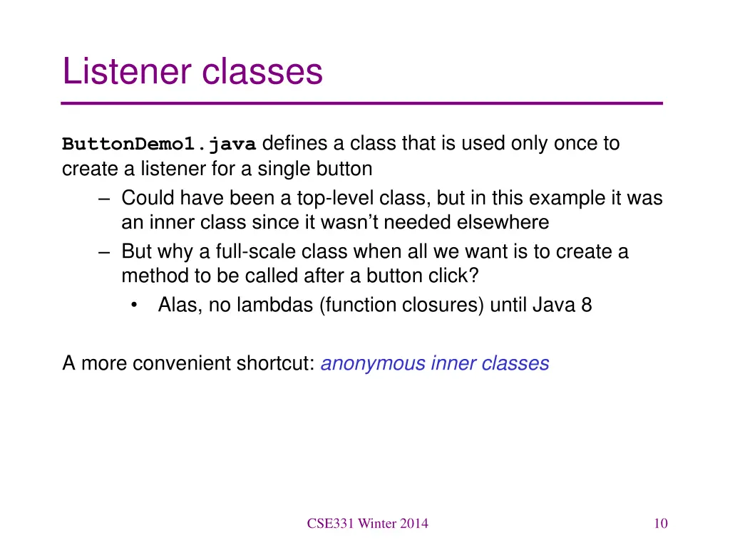 listener classes