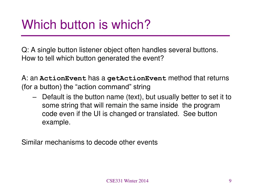 which button is which
