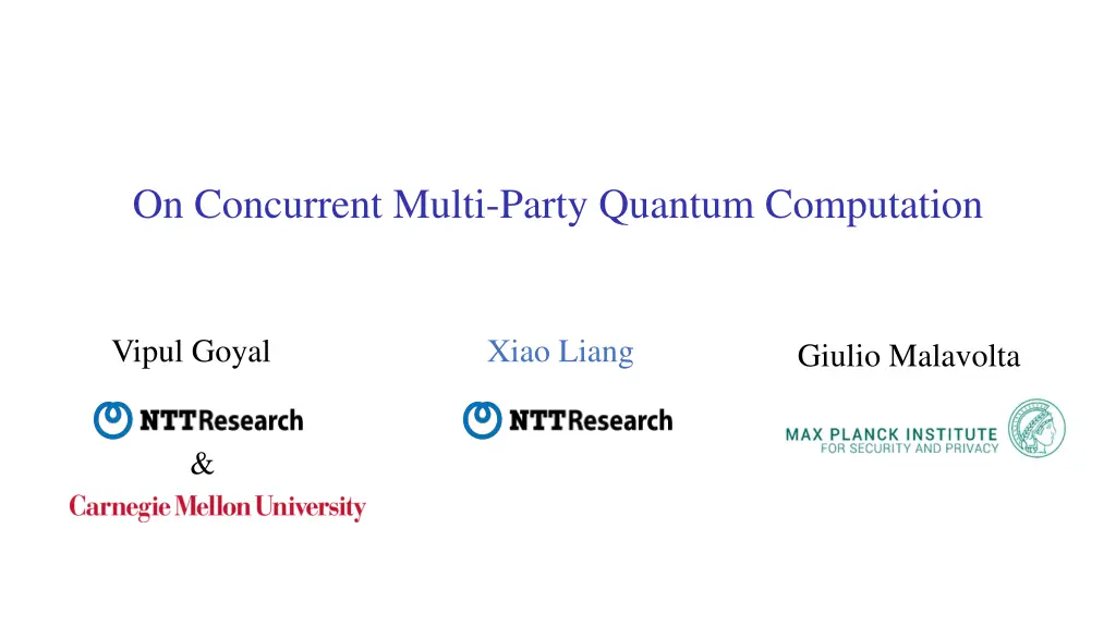 on concurrent multi party quantum computation