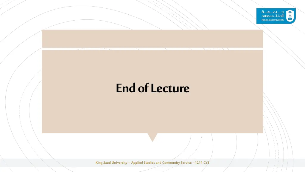 end of lecture