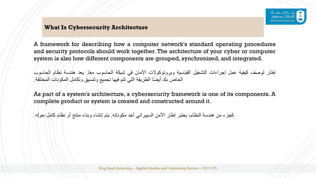 what is cybersecurity architecture