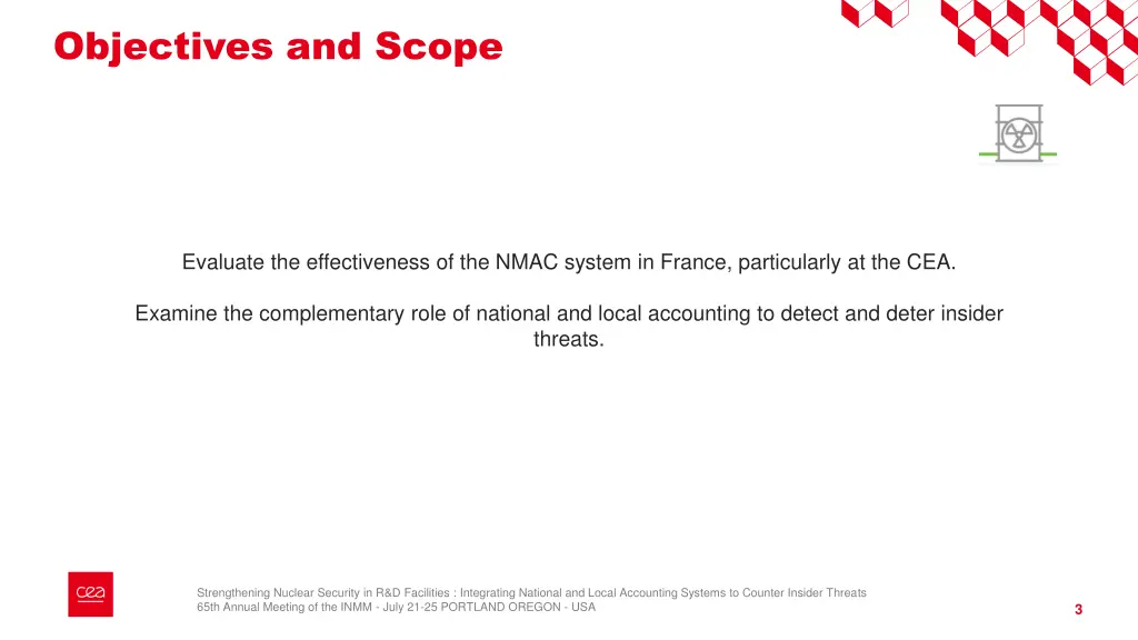 objectives and scope