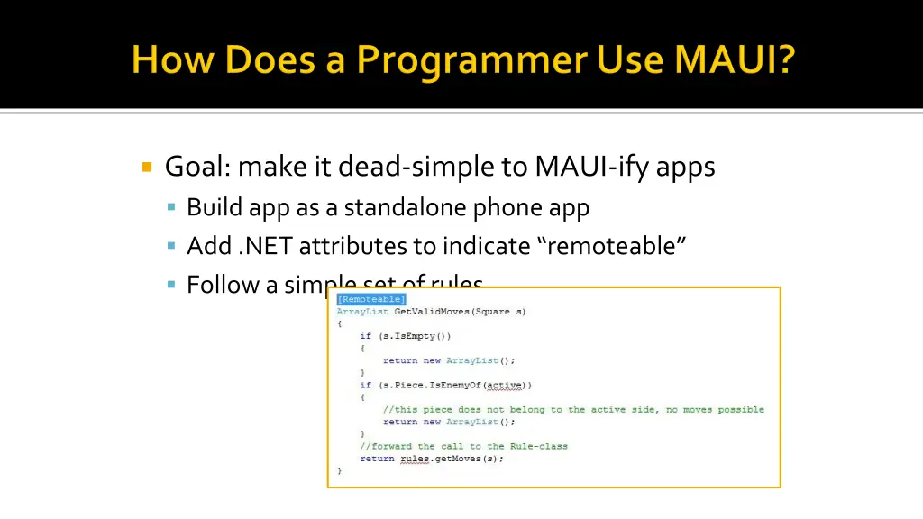 goal make it dead simple to maui ify apps build