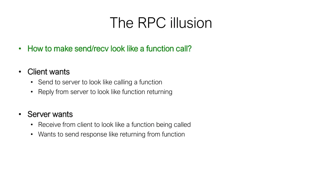 the rpc illusion