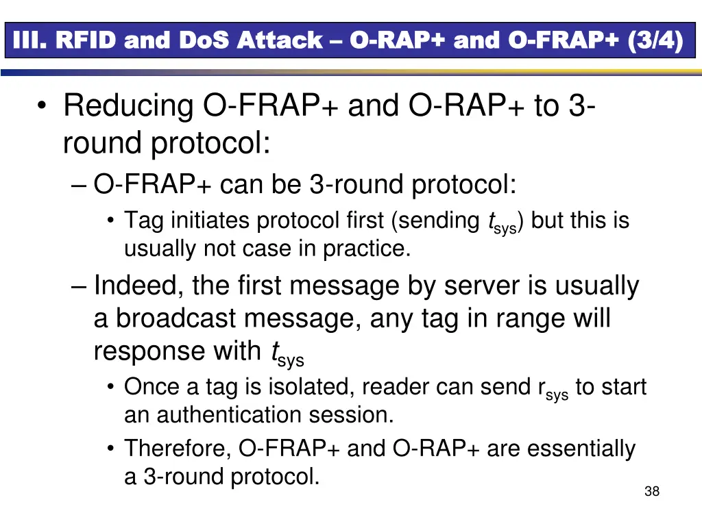 iii rfid and iii rfid and dos 8