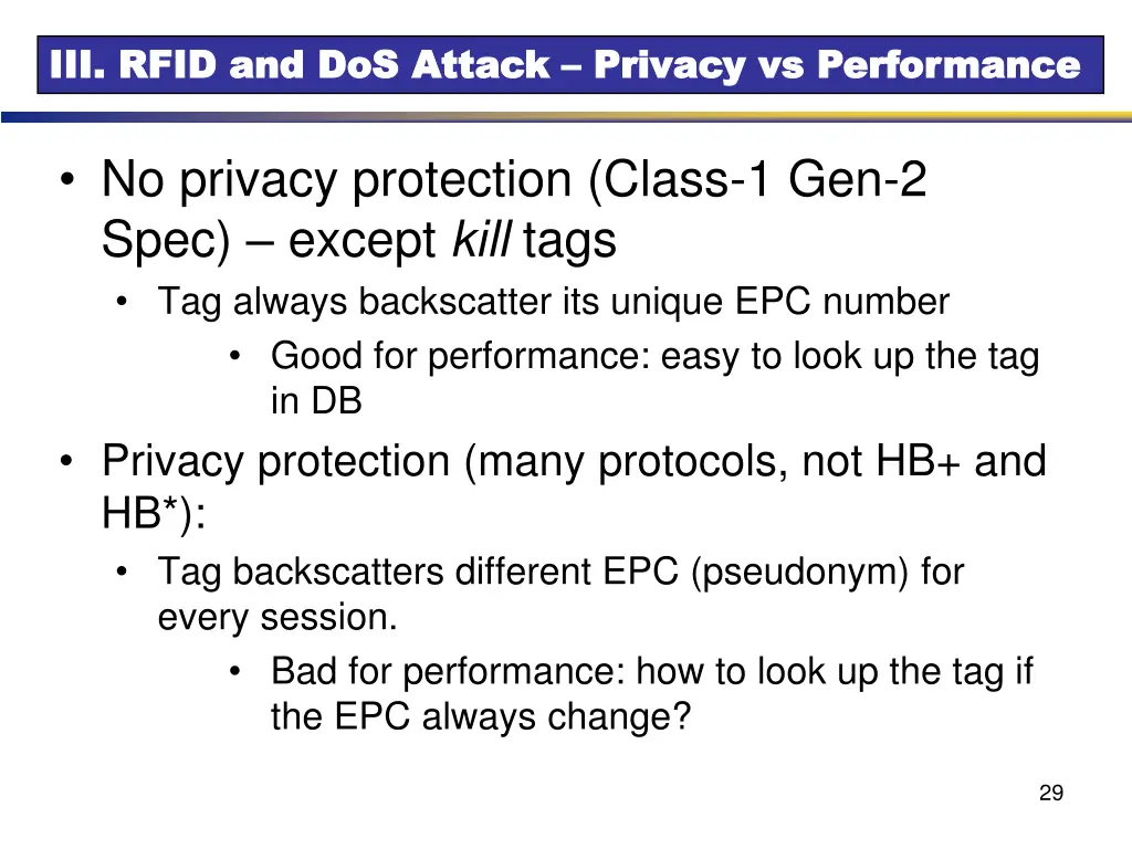 iii rfid and iii rfid and dos