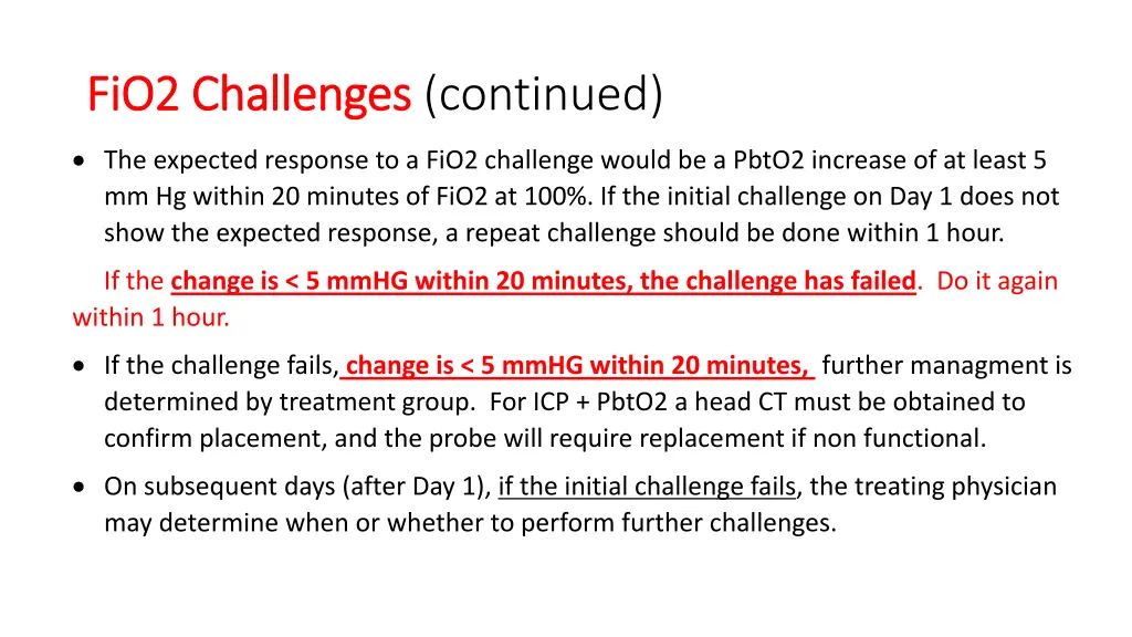 fio2 challenges fio2 challenges continued