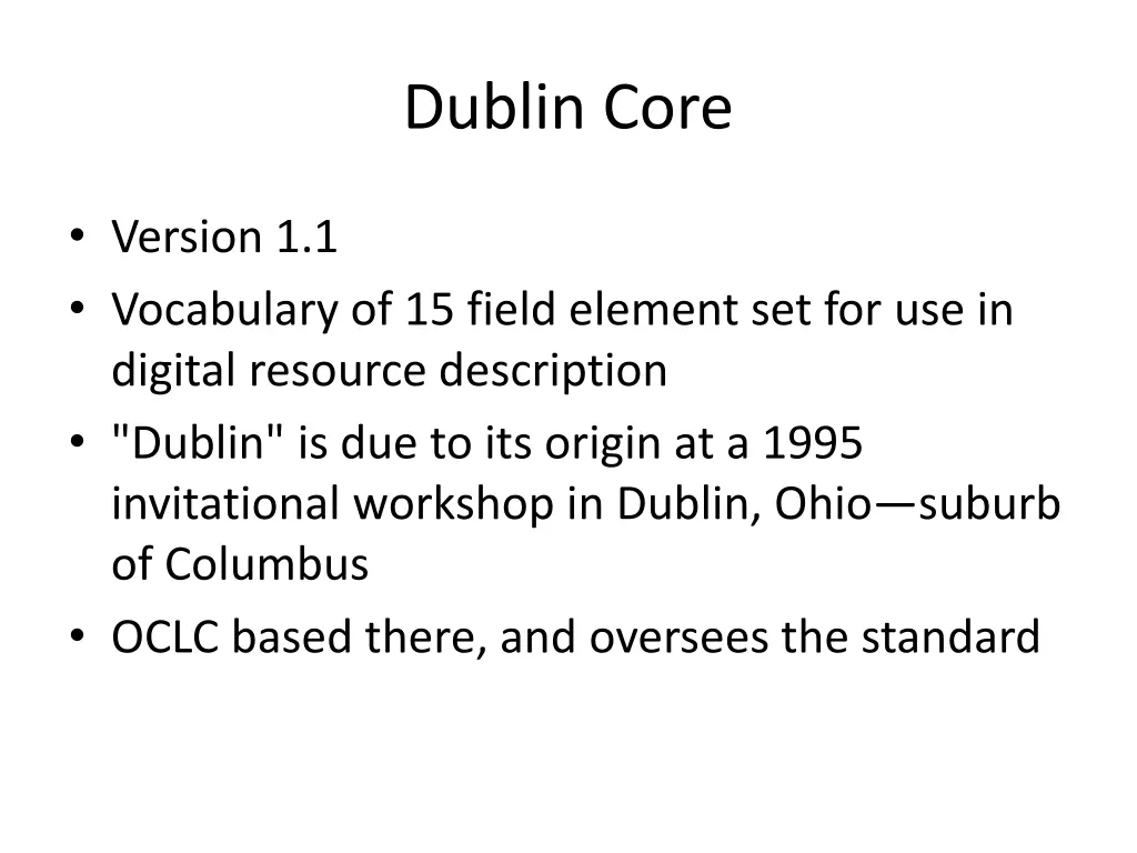 dublin core