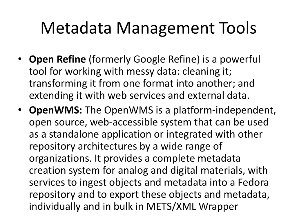 metadata management tools