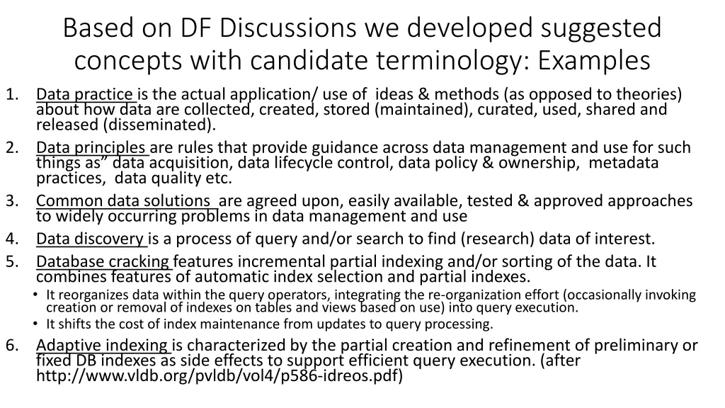 based on df discussions we developed suggested
