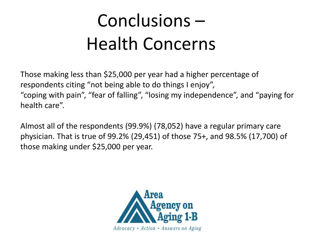conclusions health concerns