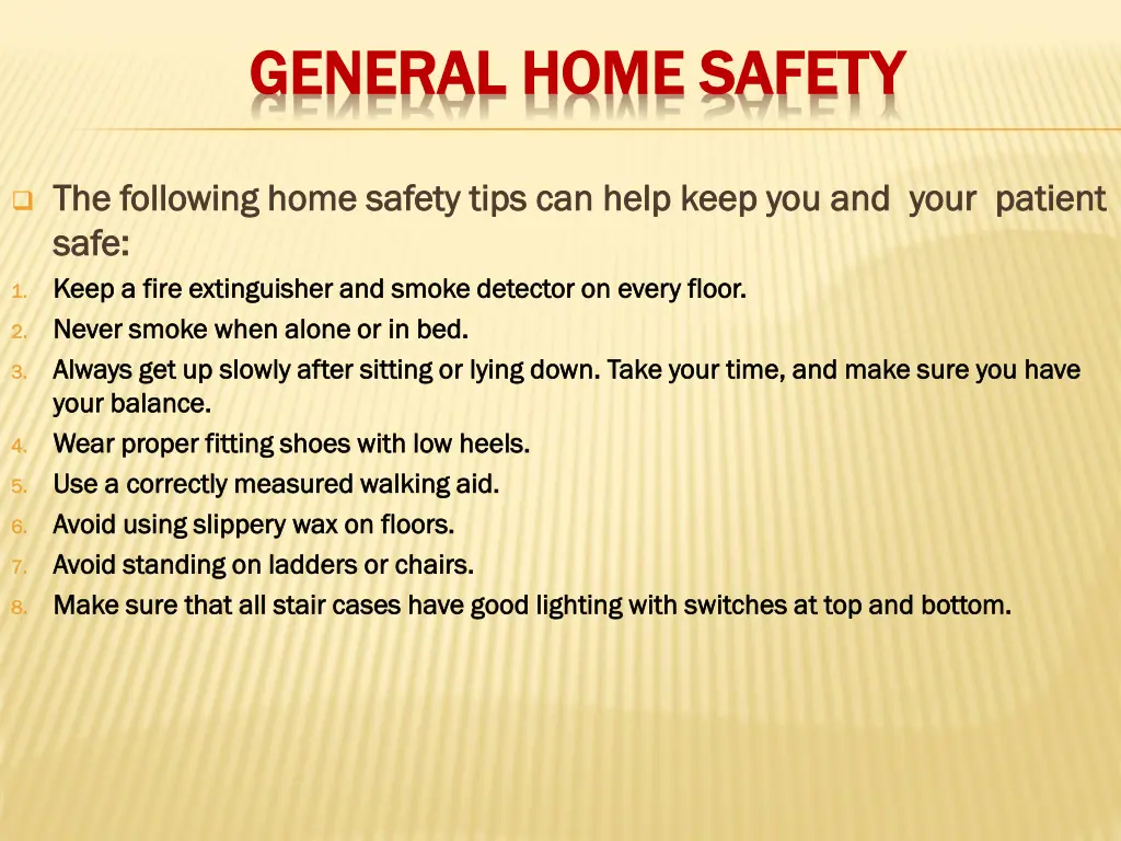 general home safety general home safety