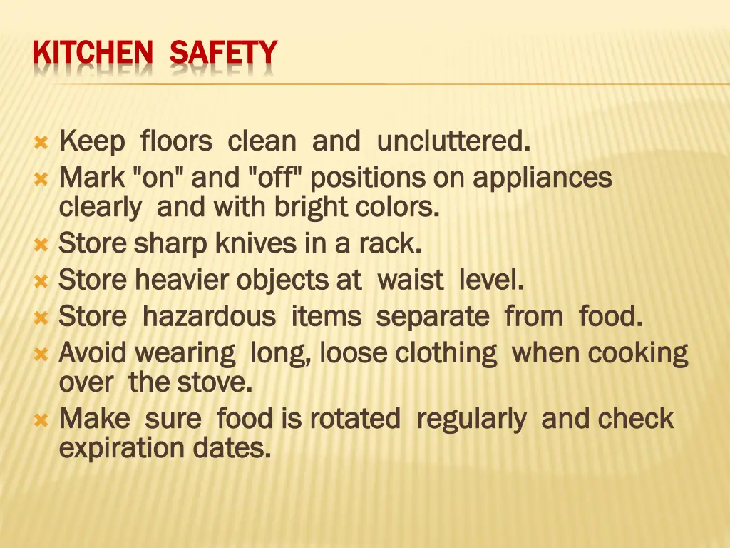 kitchen safety kitchen safety