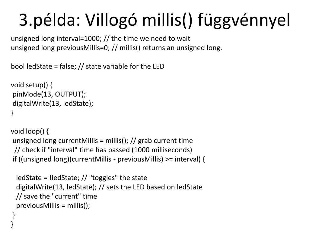 3 p lda villog millis f ggv nnyel