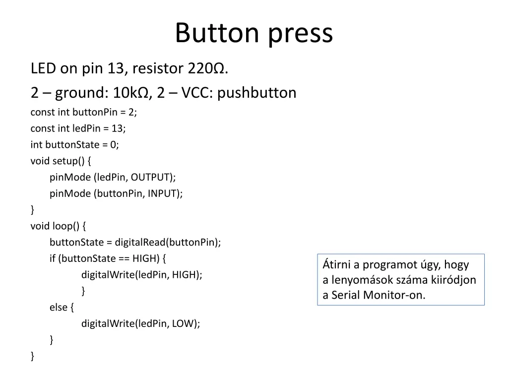 button press