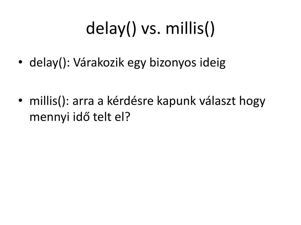 delay vs millis