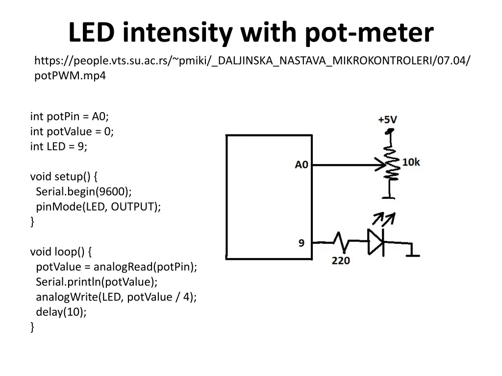 led intensity with pot meter https people