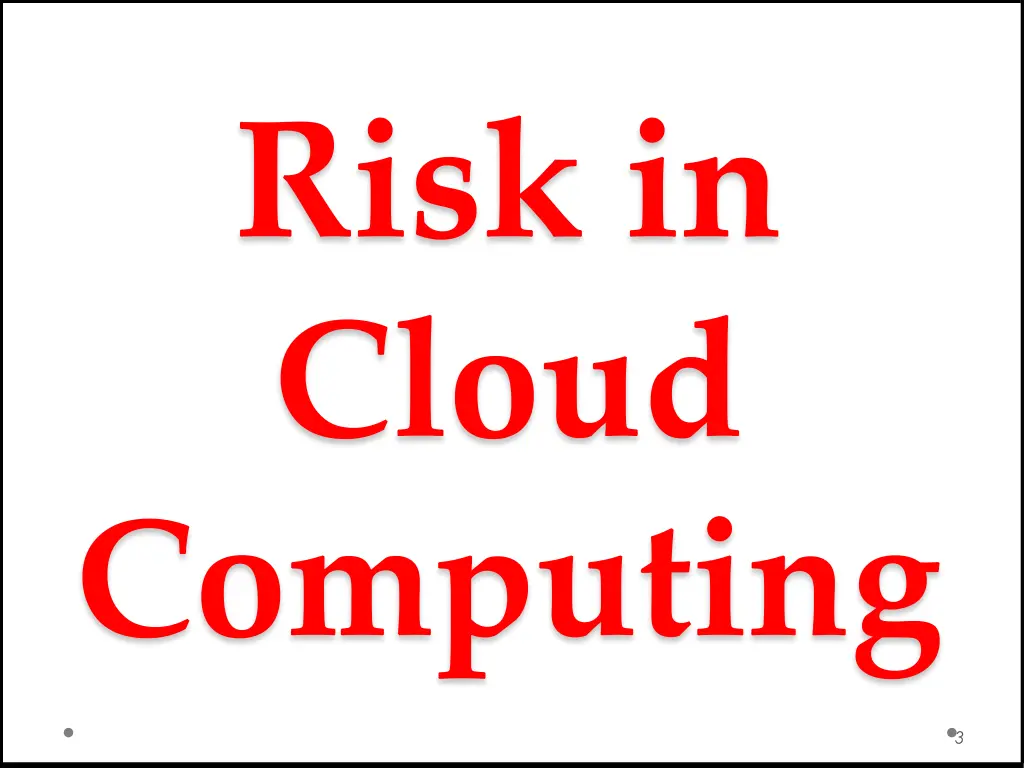 risk in cloud computing
