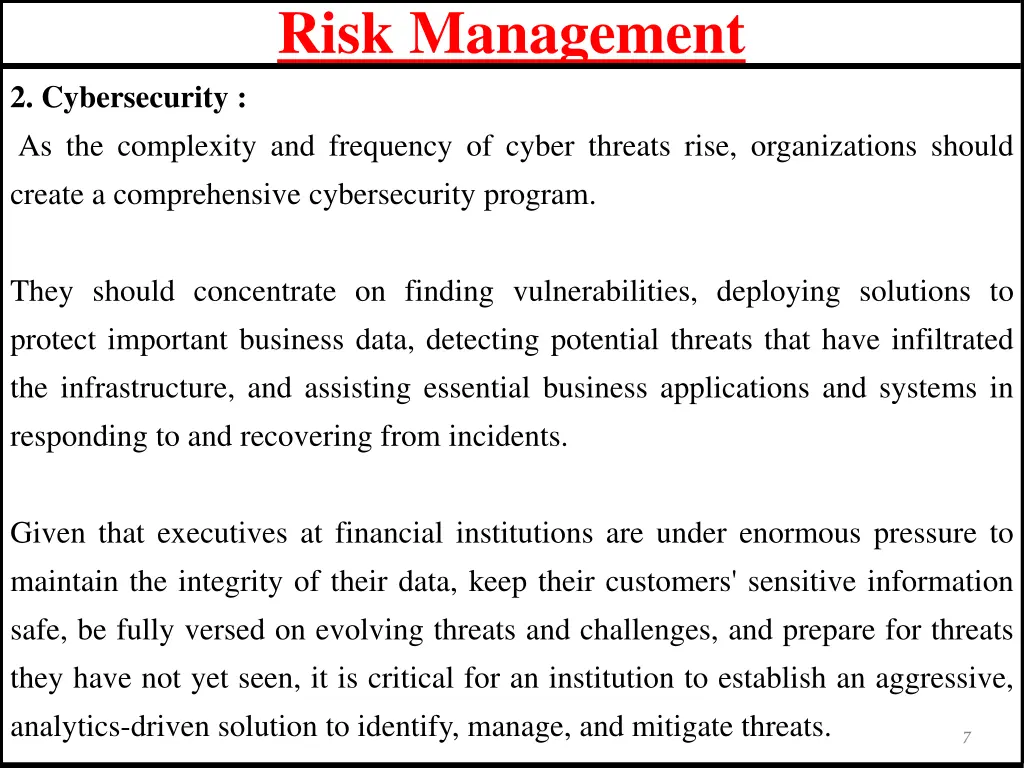 risk management 2