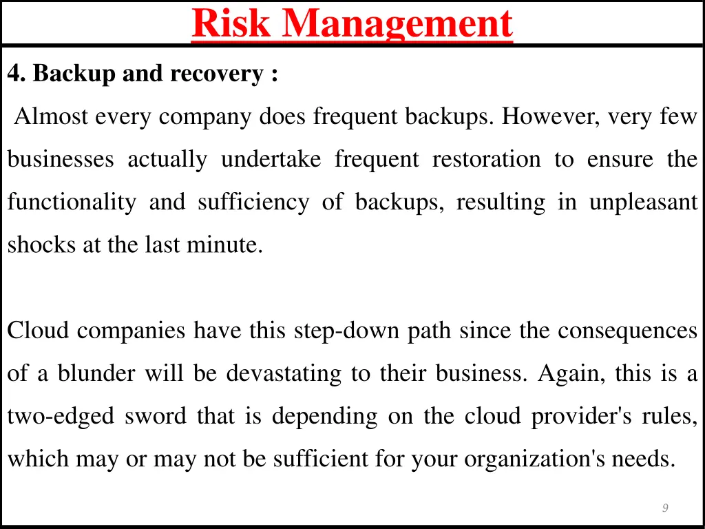 risk management 4