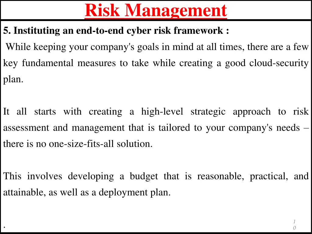 risk management 5