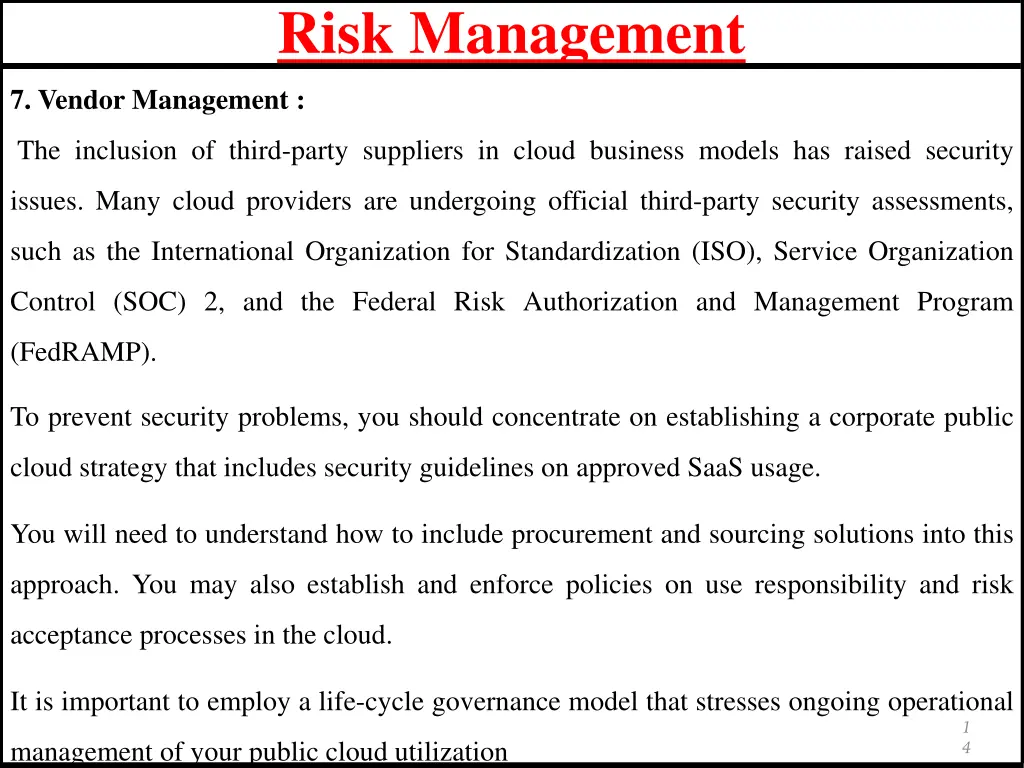 risk management 9
