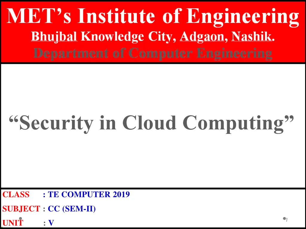 security in cloud computing