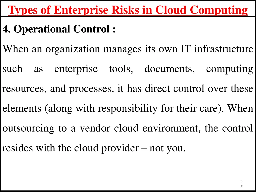 types of enterprise risks in cloud computing 4
