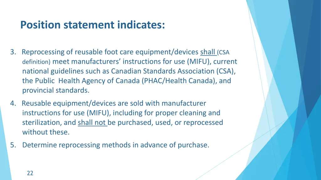 position statement indicates 2