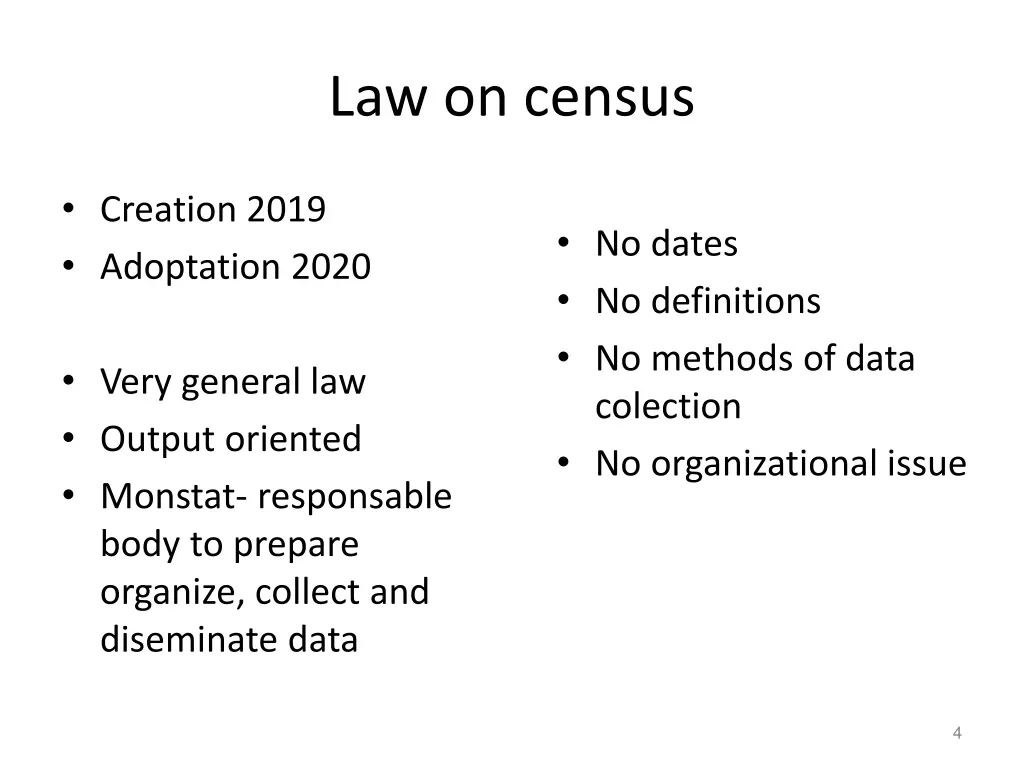 law on census
